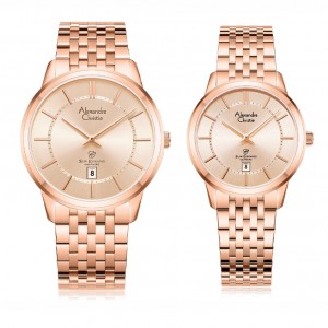 Alexandre Christie AC 8709 Full Rosegold Couple